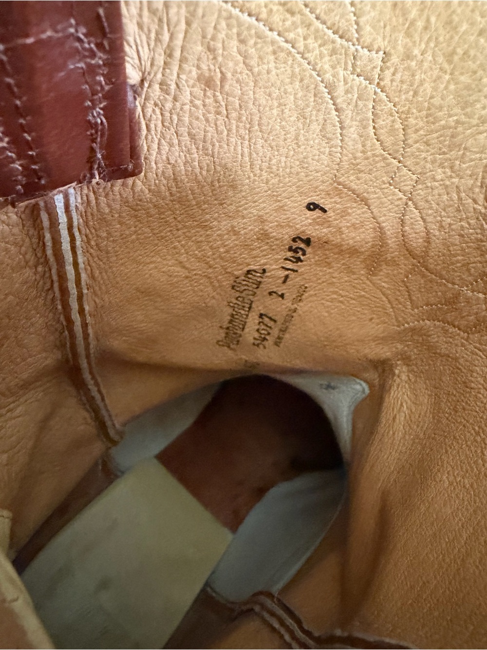 Vintage Genuine Exotic Elephant Panhandle Slim Cowboy Boots - Picture 6 of 6